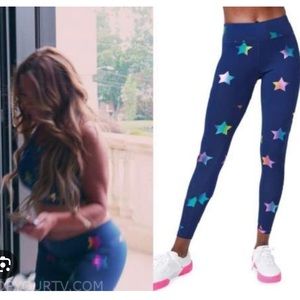 Terez uplift Navy blue foiled stars yoga pants- XL